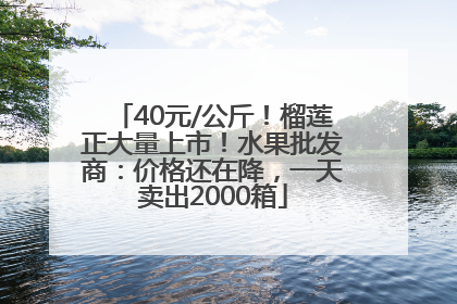 40元/公斤！榴莲正大量上市！水果批发商：价格还在降，一天卖出2000箱