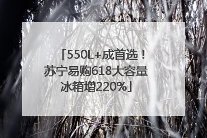 550L+成首选！苏宁易购618大容量冰箱增220%