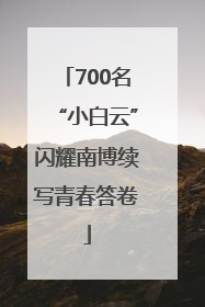 700名“小白云”闪耀南博续写青春答卷