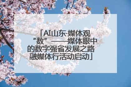 AI山东·媒体观“数”——媒体眼中的数字强省发展之路融媒体行活动启动